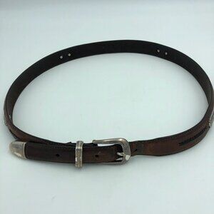 Onyx by Brighton Brown Leather Belt Golf Medallion
